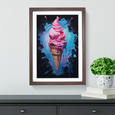 Ice Cream Gestural - Framed Print