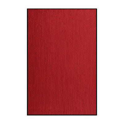 Tapis rouge uni lavable à la machine