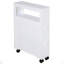 Armoire de rangement roulante étroite en bois 6,25 po x 20,5 po x 28,25 po