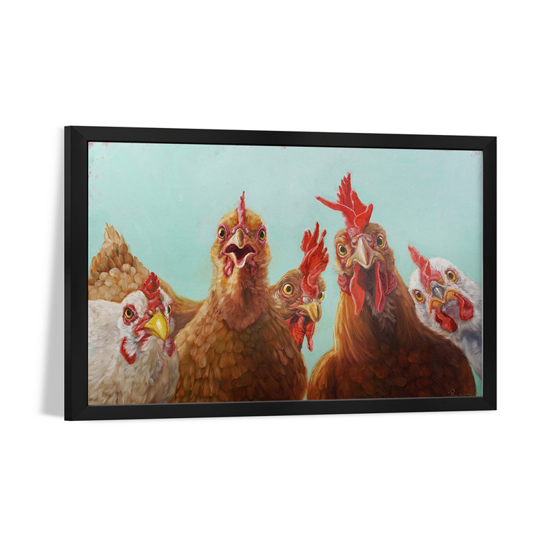 «Chicken For Dinner», affiche encadrée par Lucia Heffernan, H 16 po x l 24 po