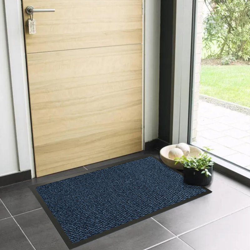 Lisa Non-Slip Indoor Doormat, Blue, 32" W x 47" L