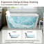 Baignoire autoportante rectangulaire CASAINC 55 po en acrylique blanc avec bonde centrale