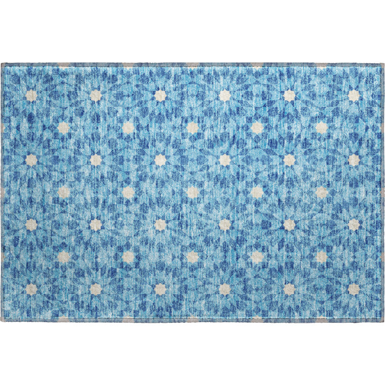 Premium Machine Washable Tweedy Denim Rug