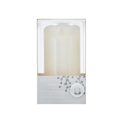 Unscented Realistic-Flame LED Wax Pillar Candles