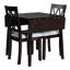 Table de salle à manger l 46,5 po x l 29,9 po l 30 po avec pieds en bois d'hévéa, espace pour les petits espaces de vie, plateau de table rectangulaire en faux marbre, maisons et appartements-982298267