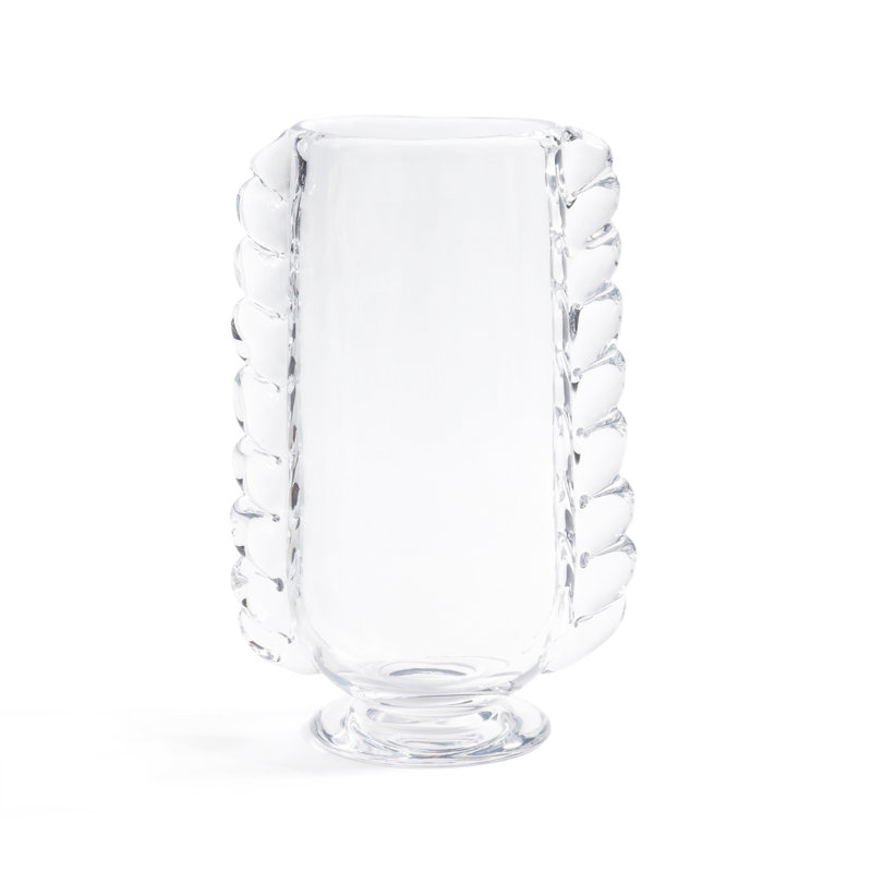 Vase en verre tressé rétro, Transparent