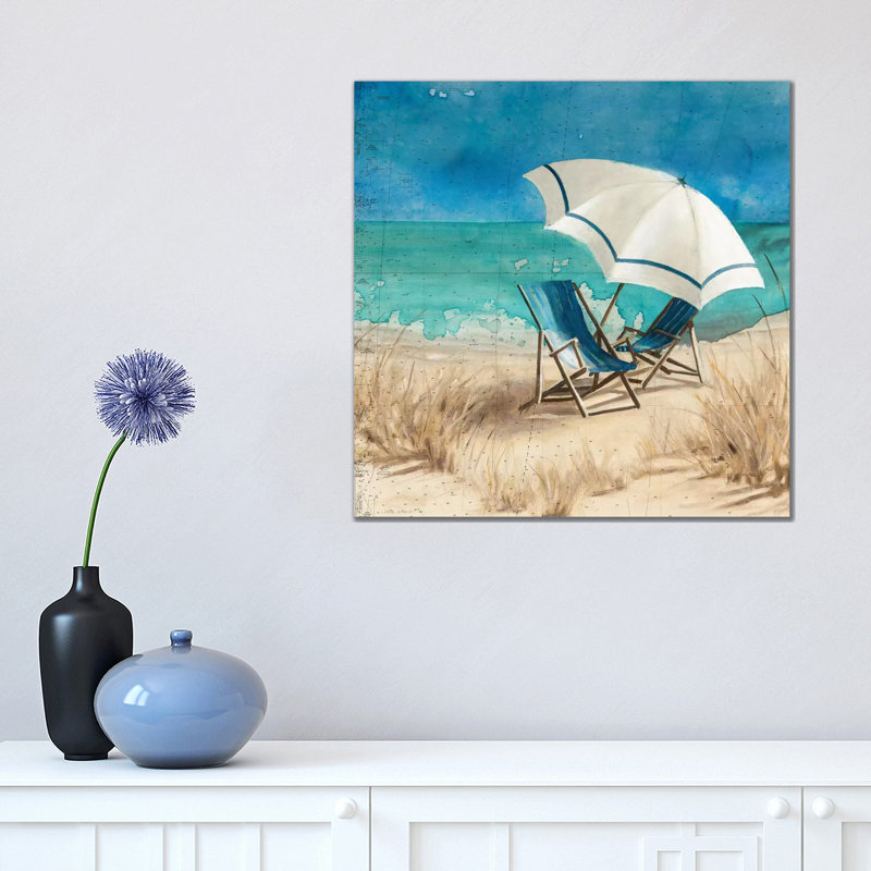 «Retreat to the Beach II» par Carol Robinson - impression sur toile tendue, H 12 po x l 12 po x P 0,75 po