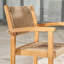 Chaise de patio empilable en acacia Aylinn