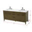 Meuble-lavabo double 72 po en chêne noisette-314797660-314797651