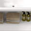Meuble-lavabo mural polyvalent avec lavabo en céramique / meuble-lavabo avec portes et tablettes / espace de torsion