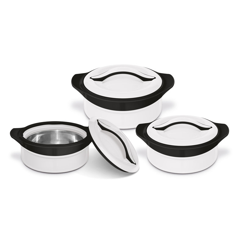 Food Storage Container, White/Black