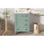 Meuble-lavabo de salle de bain avec lavabo en céramique, tiroirs à fermeture en douceur et une porte à fermeture en douceur-1052960074