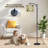 Arc Floor Lamp Tropical peacock blue aesthetic Famous artwork remixed Vintage Floor Lamps with Remote LED Lights Adjustable Lamp Shades Tall Standing Lamps for Reading Office Living Room