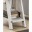 Table d'appoint contemporaine blanche avec tablette de rangement supplémentaire - plateau de table en placage de bois franc, rangement supplémentaire et pieds séduisants aux angles larges-1557966227-1557966225-1557966229