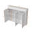 3 Door Arched Wall Mounted Glass Cabinets For Kitchen, Living Room And Bathroom(White)-62068090