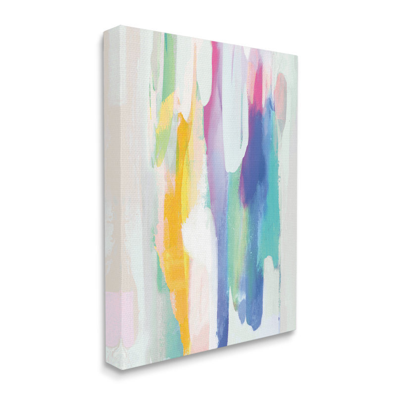 Alluring Rainbow Tones - Painting on Canvas, 20" H x 16" W x 1.5" D, Wrapped Canvas