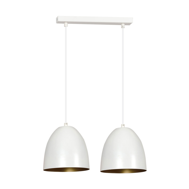 Murphy 2 - Light Kitchen Island Pendant, White, White/Gold