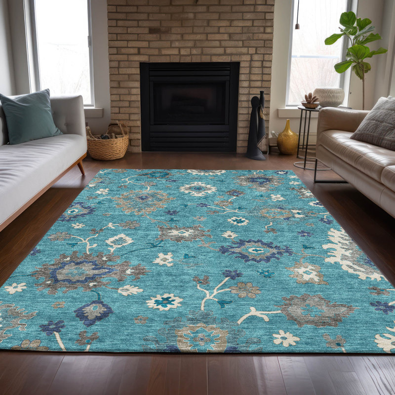 Tapis intérieur / extérieur Caziyah, Rectangle 2'6" x 3'10"