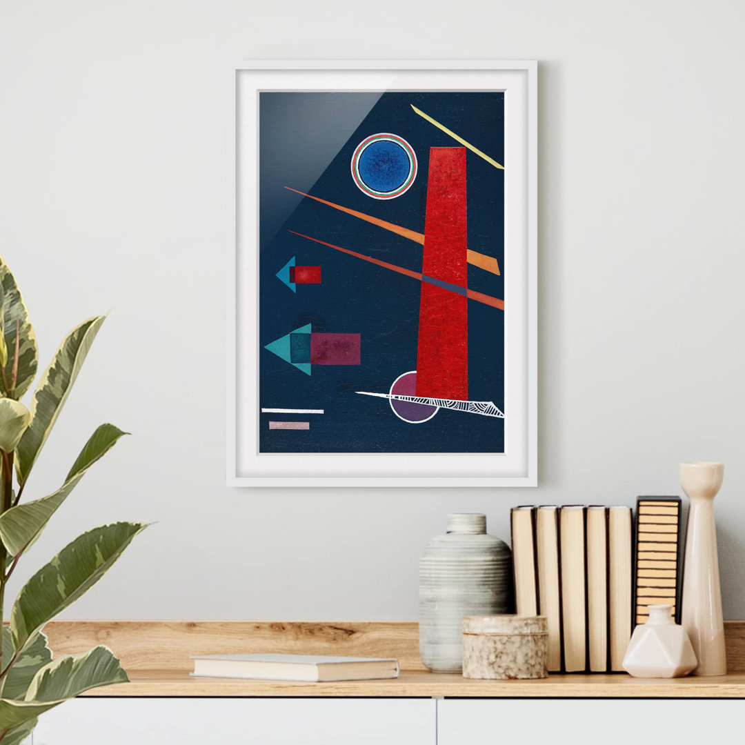 Gerahmtes Poster Mighty Red von Wassily Kandinsky