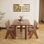 French vintage solid wood table set
