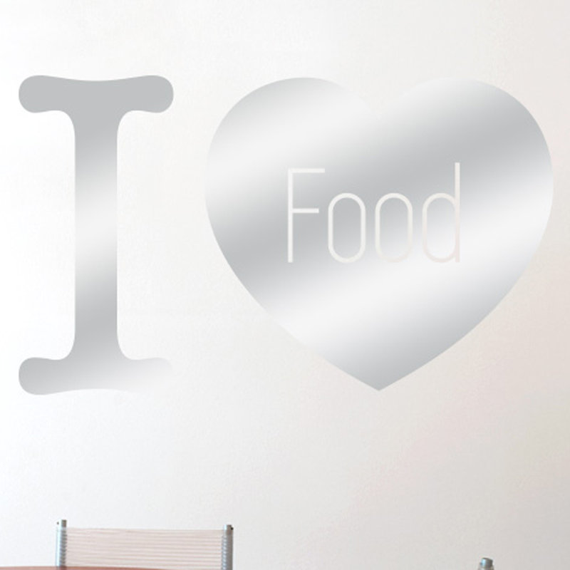 Food & Beverage Wall Decal, Shiny Silver, Large
