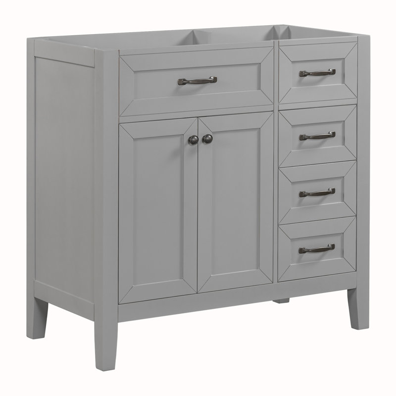 Base de meuble-lavabo simple 36 po seulement, Gris
