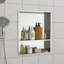 21" X 17" Stainless Steel Shower Niche Double Shelf, Brushed Nickel
