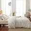 Ensemble de housse de couette rayée en coton délavé comme du lin-117546885