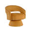 Fauteuil d'appoint pivotant Rayne, velours côtelé, base pivotante ronde en métal-113497019