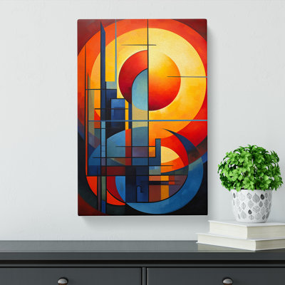Deco Sunset Cubism No.2 - Print