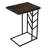 Warren Accent C-Table in Brown Color, Metal Base with Wood Top