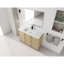 Meuble-lavabo autoportant de 48 po avec lavabo en résine et 3 portes d'armoire à fermeture en douceur, contreplaqué (KD-PACKING)-816124115
