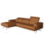 Edeltraut Genuine Leather Corner Sofa with Wooden Frame-524071955-524071954