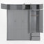 Grand lit escamotable avec garde-robe et armoire-1760622128