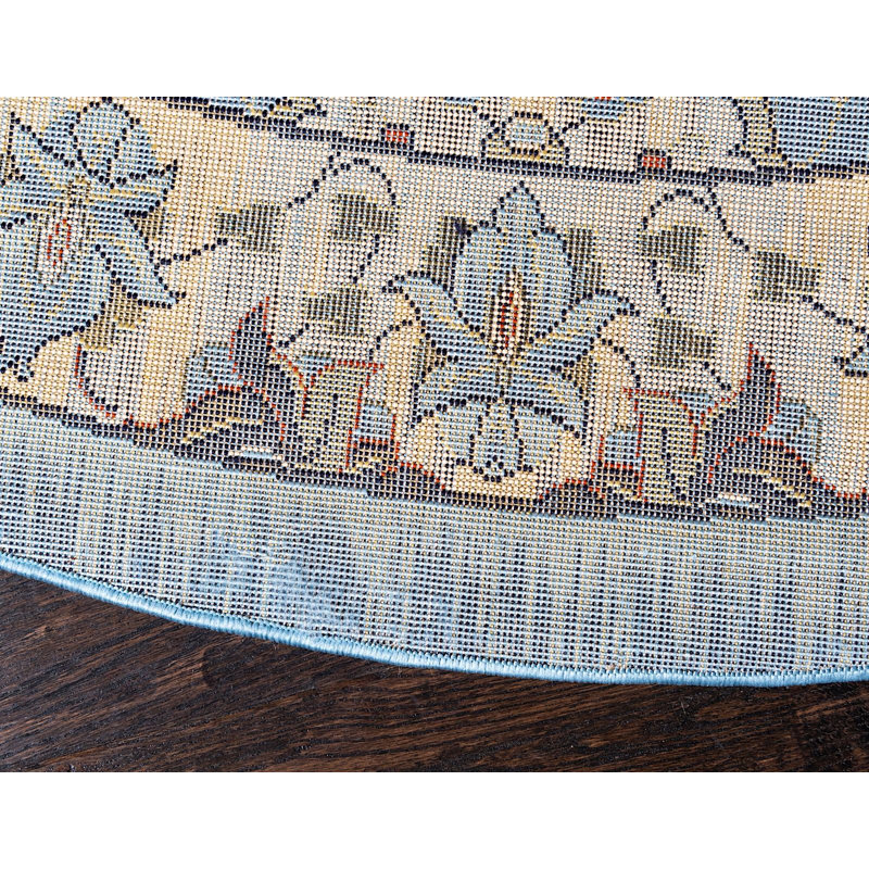 Britannia Floral Indoor Rug, Round 8'