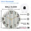 Horloge murale à chiffres sur bois vieilli - Horloge murale moderne en verre 12 po