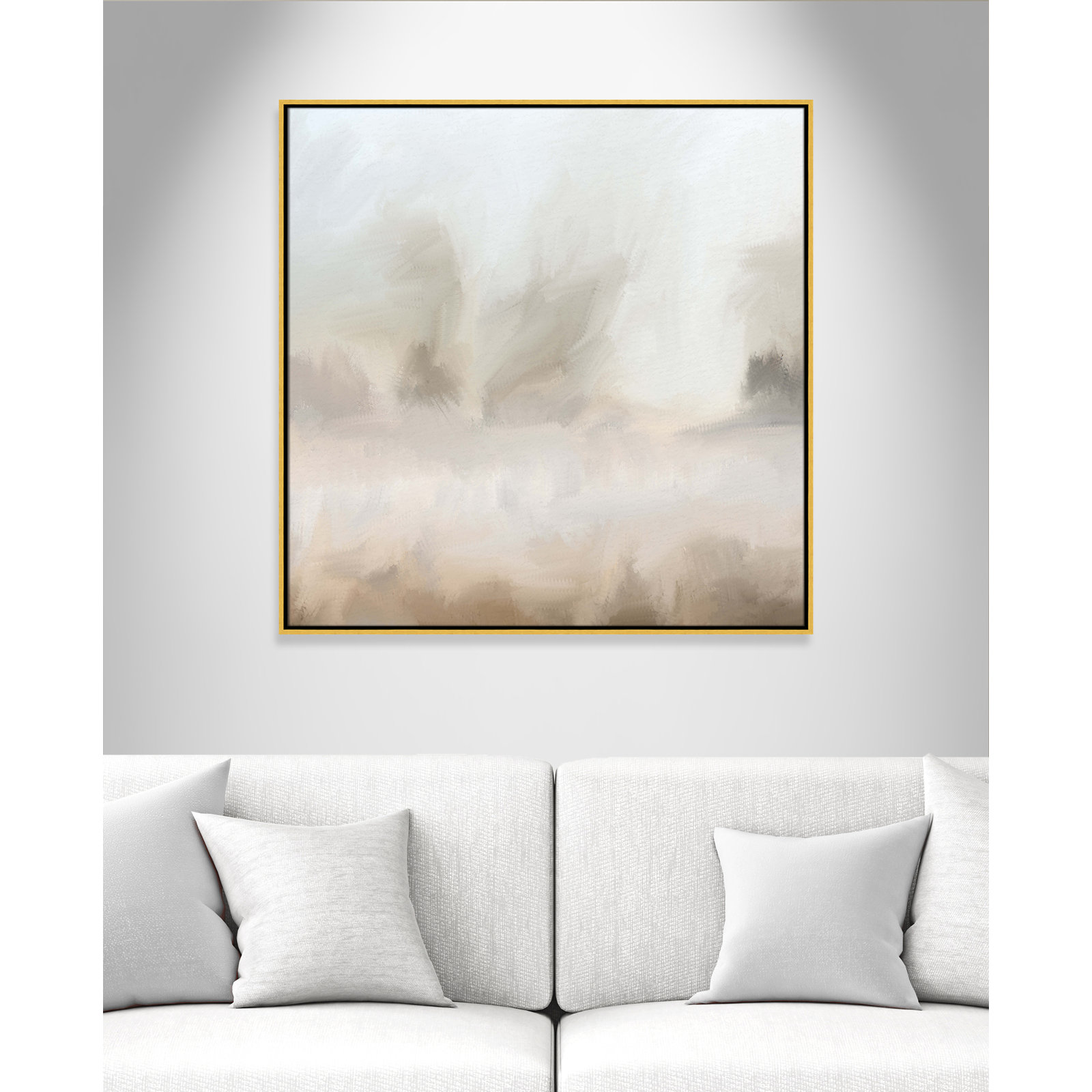 Bushwick "Mirage" Print, 37.5" W x 37.5" H, Gold