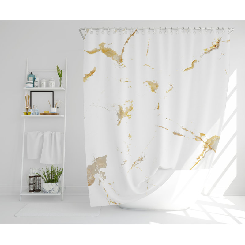 Leandra Polyester Shower Curtain, 168cm H x 168cm W