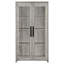 Armoire haute rustique en bois d'ingénierie avec rangement à 2 portes