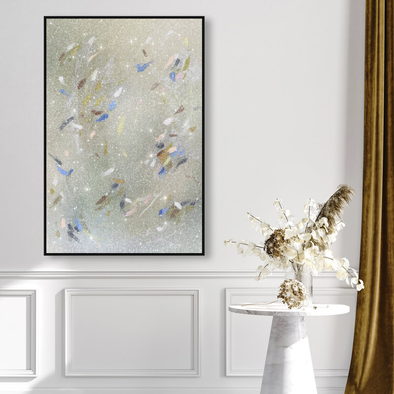 Spontaneous Trace Print by Oliver Gal, 16"H x 11"W, Black Floater Frame