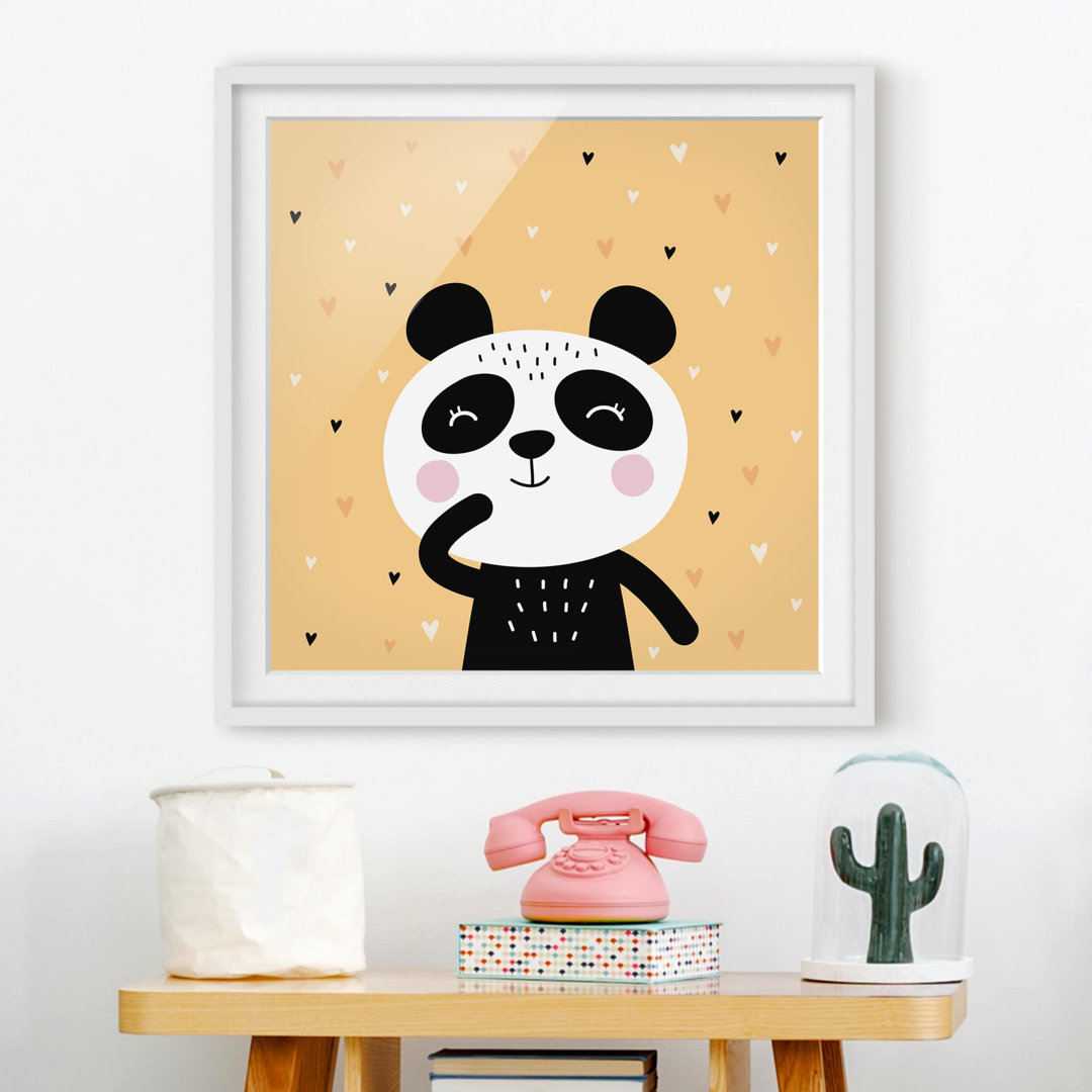 Gerahmter Grafikdruck The Happy Panda