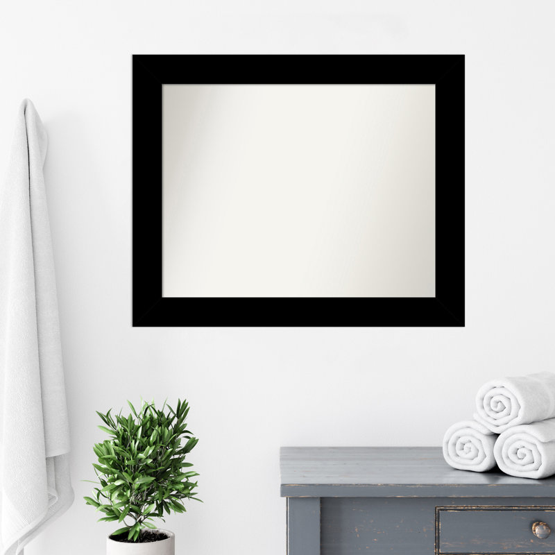 Miroir mural Jini, Noir, Rectangle, 27,5 po x 33,5 po