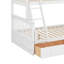Lit simple superposé au dessus d'un lit double avec tiroirs, lits convertibles-641252286