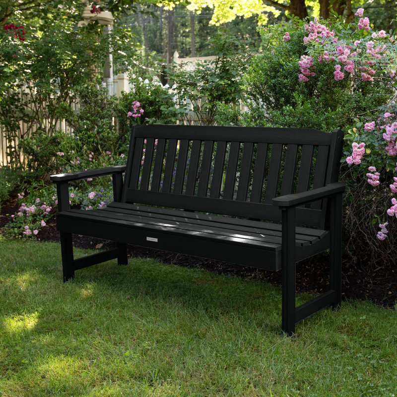Banc de jardin en plastique Arbnora, Noir