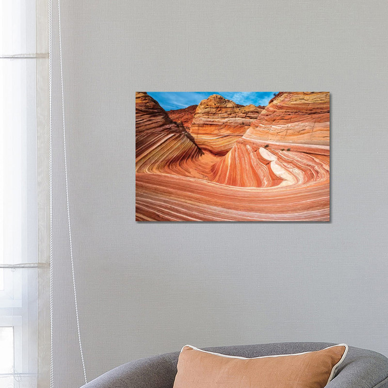 The Wave, Coyote Buttes, Paria-Vermilion Cliffs Wilderness, Arizona, USA 1 Piece Wrapped Canvas Wall Art