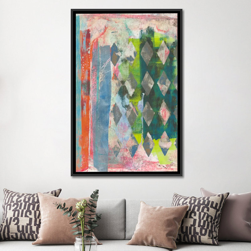 « chartreuse après i », impression sur toile, H 26 po x l 18 po x P 1,5 po, Toile avec cadre noir, Pas de tapis