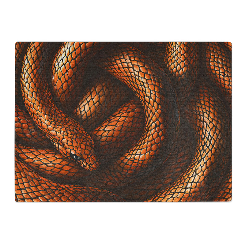Python Snake Vol.2  Glass Chopping Board