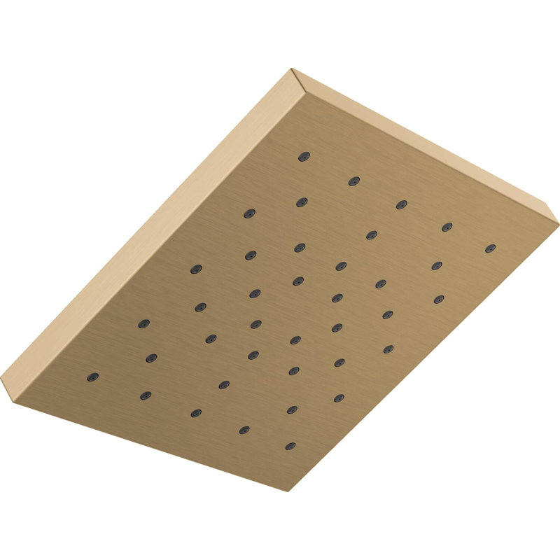 Rain Fixed Shower Head with H2Okinetic Technology, Lumicoat Champagne Bronze