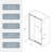44-48" W x 71" H Flush glass shower door-115203693