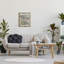 Contour de fleur sur fond vert sur toile-259757674-259757673